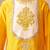 Boys yellow viscose silk zari embroidery bengali style kurta pyjama set
