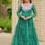 Navratri wear green color georgette bandhni printed thread embroidered mirror work gown full stitched