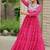 Navratri wear pink color georgette bandhni printed thread embroidered mirror work gown full stitched