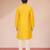 Boys yellow viscose silk zari embroidery bengali style kurta pyjama set