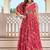 Navratri wear pink color georgette bandhni printed gamathi & mirror work gown full stitched