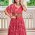 Navratri wear pink color georgette bandhni printed gamathi & mirror work gown full stitched