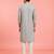 Boys grey rayon sequin embroidery kurta pyjama set