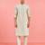 Boys off white rayon sequin embroidery kurta pyjama set
