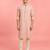 Boys peach rayon sequin embroidery kurta pyjama set