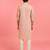 Boys peach rayon sequin embroidery kurta pyjama set