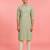 Boys pista green rayon sequin embroidery kurta pyjama set