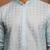 Boys aqua cotton ombre embroidery kurta pyjama set