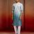 Boys aqua cotton ombre embroidery kurta pyjama set
