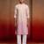 Boys onion pink cotton ombre embroidery kurta pyjama set