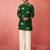 Boys green rayon digital print kurta flare pant set