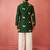 Boys green rayon digital print kurta flare pant set