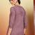 Women mauve floral hand embroidered lucknowi chikankari pure cotton short kurti