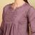 Women mauve floral hand embroidered lucknowi chikankari pure cotton short kurti