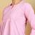 Women pink floral hand embroidered lucknowi chikankari pure cotton short kurta