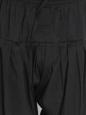 Boys black viscose solid kurta patiala set 5