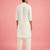 Boys cream viscose solid kurta patiala set