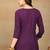 Women purple floral chikankari embroidered liva rayon flared short kurta kurtis