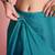 Blue plain poly silk party wear saree with blouse piece
