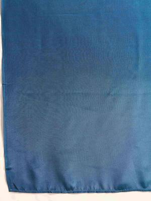 Blue plain poly silk party wear saree with blouse piece 5