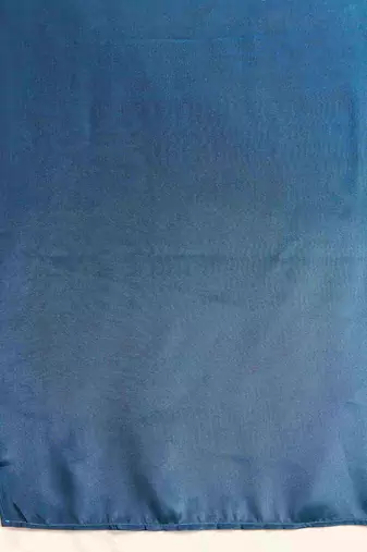 Blue plain poly silk party wear saree with blouse piece