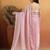 Pink plain tissue festive wear saree with blouse piece