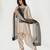 Champagne beige embroidered texture silk kurta dhoti set