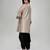 Champagne beige embroidered texture silk kurta black dhoti set