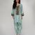 Powder blue embroidered texture silk kurta dhoti set