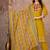 Mustard cotton straight kurti-pant-dupatta set