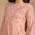 Women peach muqaish work muslin chikankari embroidered short kurtis