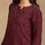 Women maroon muqaish work muslin chikankari embroidered short kurtis