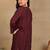 Women maroon muqaish work muslin chikankari embroidered short kurtis