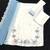 White and sky embroidered satin semi-stitched pakistani salwar suit