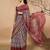 Maroon elegant printed georgette saree with blouse piece