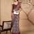 Maroon elegant printed georgette saree with blouse piece