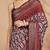 Maroon elegant printed georgette saree with blouse piece