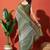 Green elegant printed georgette saree with blouse piece