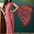 Pink elegant printed georgette saree with blouse piece