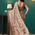 Brown elegant printed georgette saree with blouse piece
