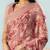 Peach elegant printed georgette saree with blouse piece