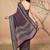 Purple elegant printed georgette saree with blouse piece