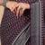 Purple elegant printed georgette saree with blouse piece