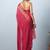 Pink elegant printed georgette saree with blouse piece