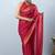 Pink elegant printed georgette saree with blouse piece