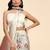 Grey printed silk blend ethnic saree with blouse piece