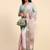 Pink printed blended cotton designer saree with blouse piece