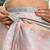 Pink printed blended cotton designer saree with blouse piece