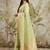 Green elegant zari woven linen saree with blouse piece