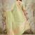 Green elegant zari woven linen saree with blouse piece
